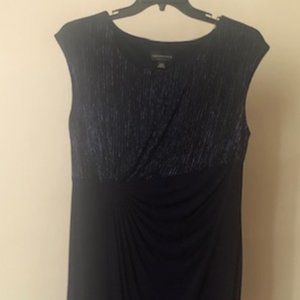 Dark blue floor length dress
